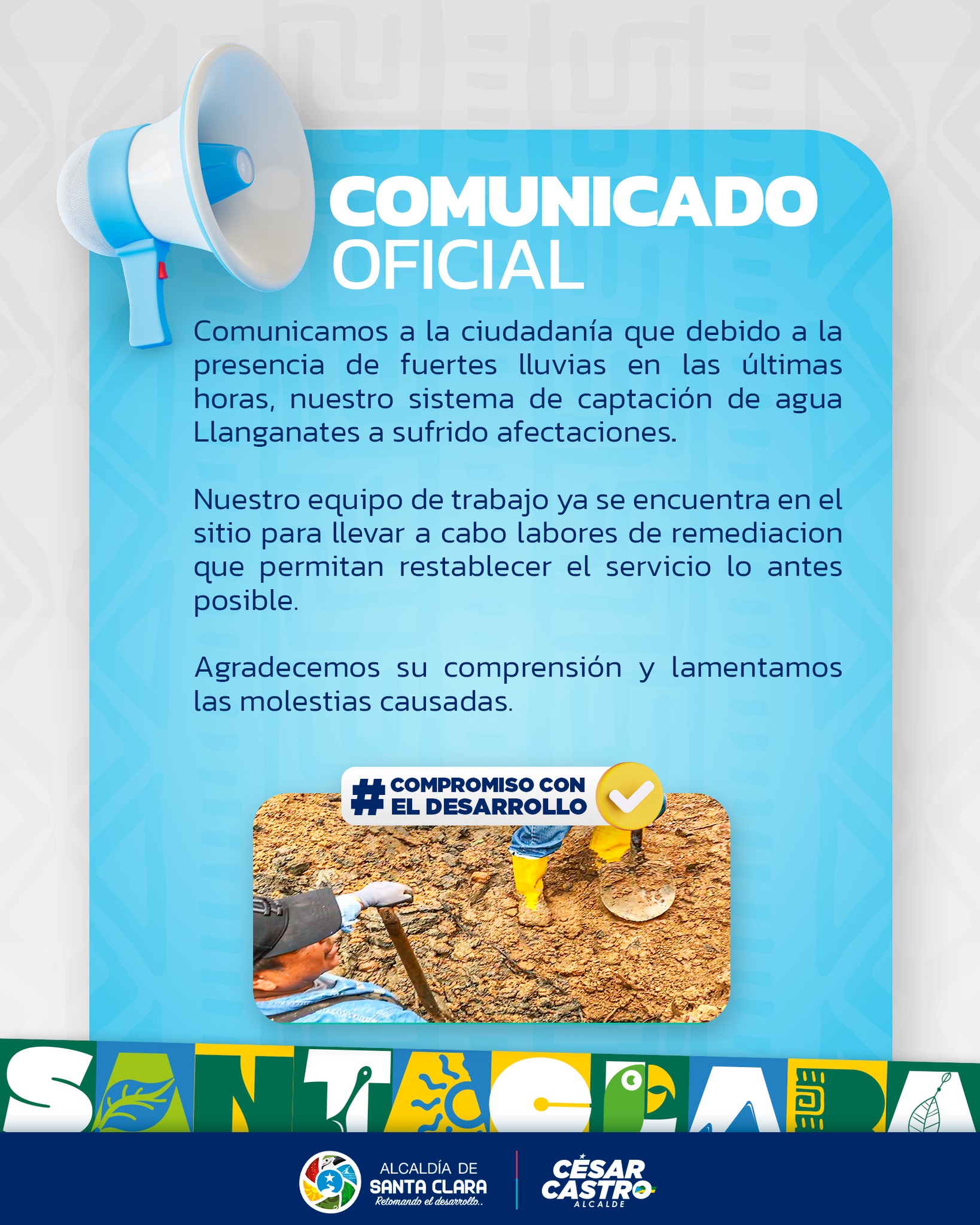 Obras y servicios del GAD Santa Clara