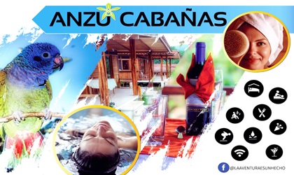 Cabañas Anzu junto al río